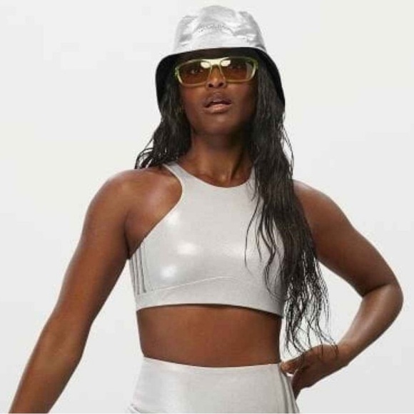 IVY PARK x Adidas Halter Sports Bra in Grey Silver XS - Picture 8 of 9